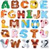 Gamenote Magnetic Number Tracing Board+JoyCat Magnetic Letters, Alphabet ABC Fridge Magnets for Toddlers & Kids,26 Uppercase Refrigerator Magnets