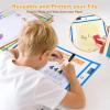 JoyCat Dry Erase Pockets 30 Pack & 3 Ring Binder Clipboard with Storage
