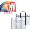 GAMENOTE 2 Pack Large Poster Storage Bag (31.5″×25.5″) & Dry Erase Pockets 30 Pack with Rings