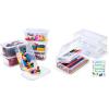 GAMENOTE Clear Plastic Storage Bins with Lids,Kids Hard Pencil Case with Snap-tight Lid,Storage Box for Classroom