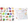 GAMENOTE Double Sided Magnetic Letter Board – 2 in 1 Alphabet Magnets Tracing Board for Toddlers + JoyCat Fridge Magnets for Toddlers & Kids – 26 Cute A-Z Objects, Large Magnetic Refrigerator Toys