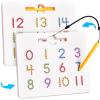 GAMENOTE Double Sided Magnetic Letter Board – 2 in 1 Alphabet Magnets Tracing Board for Toddlers ABC Letters Uppercase & Lowercase Practicing Learning Education Toys(Number)