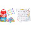 GAMENOTE Double Sided Magnetic Letter Board + JoyCat Magnetic Letters and Numbers, ABC 123 Alphabet Fridge Magnets for Toddlers & Kids