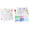 GAMENOTE Double Sided Magnetic Letter Board+JoyCat Phonics Word Magnetic Letter Tiles-265 Alphabet Tiles, Magnetic Letters Kit with Word-Building Folder and Storage Case, Kindergarten Phonics Awarenes