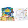 GAMENOTE Double Sided Magnetic Letter Board+JoyCat Seek & Find Game Books – Preschool Learning Activity for Toddlers & Kids Ages 3-5, Travel Activities Toys for Road Trip Car Airplane