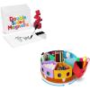 Gamenote 6 Pack Magnetic Small White Board Set & Rotating Art Supplies Organizer