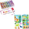 Gamenote Classroom Magnetic Alphabet Letters Kit+JoyCat Dinosaur Busy Book for Toddlers 1-3, Busy Board for 1 2 3 4 Year Old -Travel Toy Quiet Activity Book, Life Skills & Fun Games – Autism Sensory T
