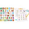 Gamenote Magnetic Number Tracing Board+JoyCat Magnetic Letters and Numbers Fridge Magnets, 26 Uppercase Letters 0-9 Numbers