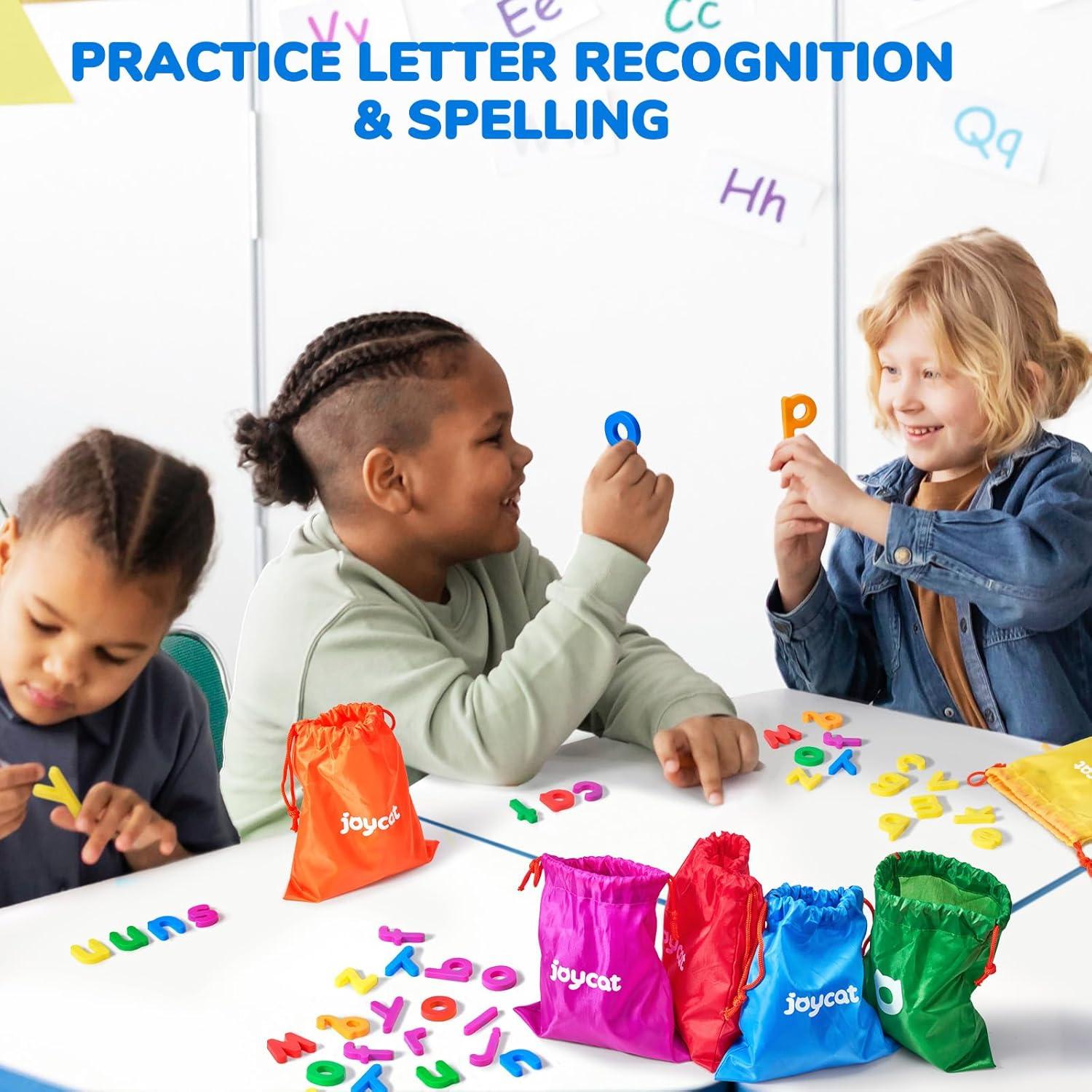 imageGamenote Classroom Magnetic Alphabet Letters Kit 178Pcs with Double Side Magnet Board JoyCat Magnetic Letters 312 Pieces Lowercase Alphabet Fridge Magnets