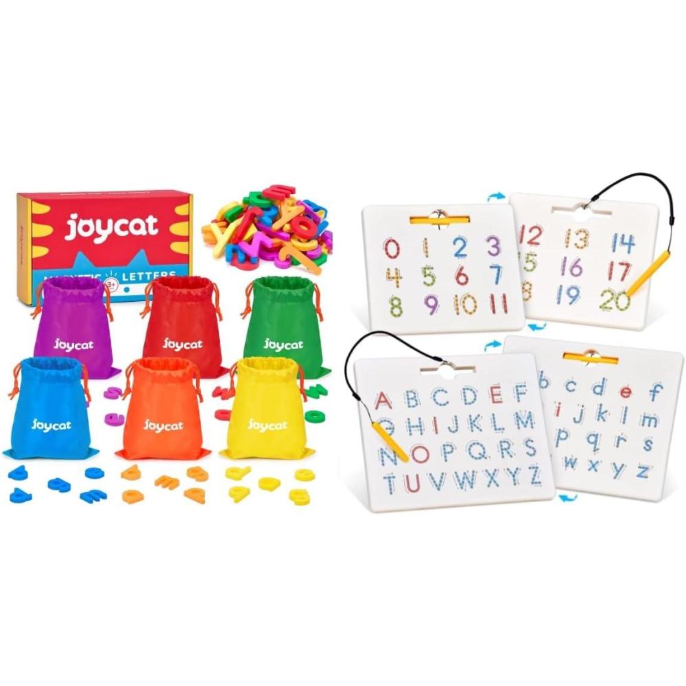 imageGAMENOTE Double Sided Magnetic Letter amp Number Board Set  JoyCat Magnetic Letters 312 Pieces Lowercase Alphabet Fridge Magnets