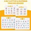GAMENOTE Double Sided Magnetic Letter & Number Board Set + JoyCat Silicone Alphabet Magnetic Letters, 26 Uppercase ABC Fridge Magnets for Toddlers & Kids