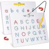 Gamenote Double Sided Magnetic Letter Board + Classroom Magnetic Alphabet Letters Kit + Magnetic Number Tracing Board + JoyCat Wooden Thick Alphabet Magnets for Toddlers