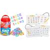 GAMENOTE Double Sided Magnetic Letter & Number Board Set + JoyCat Wooden Fridge Magnets for Toddlers, 50PCS Magnetic Color Sorting Refrigerator Toys