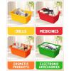 GAMENOTE 6 Quart Storage Bins with Lids & Fruits & Vegetables Food Cartoon Magnets