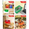 GAMENOTE 6 Quart Storage Bins with Lids & Fruits & Vegetables Food Cartoon Magnets