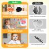 GAMENOTE Double Sided Magnetic Letter Board & Fruits Vegetables Food Cartoon Magnets for Kids