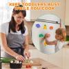GAMENOTE Double Sided Magnetic Letter Board & Fruits Vegetables Food Cartoon Magnets for Kids