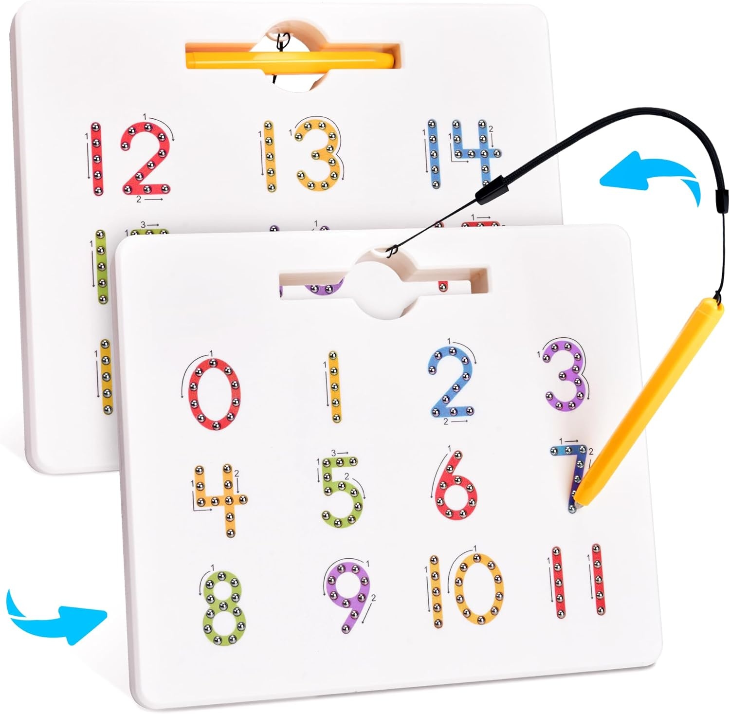 imageGAMENOTE Magnetic Number Tracing Board 2 in 1 Double Sided Numbers 120 Writing Board JoyCat Magnetic Animal Letter Tracing Board DoubleSided ABC Magnets for Toddlers