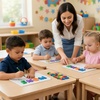 GAMENOTE 6 Pack Small Dry Erase Boards for Kids, 9×12 Double-Sided Lined and Blank Whiteboards with Markers & Erasers, for Classroom and Homeschool Writing Board(Magnetic Lined Blank)