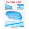GAMENOTE Assorted Colors Plastic Pencil Case Box 6pcs Rotating Art Supply Organizer Office School Supplies for Kids Desk Organizers
