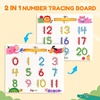 GAMENOTE Double Sided Magnetic Letter Board + JoyCat Double-Sided Magnetic Animal Number Tracing Board – 2-in-1 Numbers 1-20 Writing Toys for Toddlers & Kids