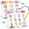 GAMENOTE Double Sided Magnetic Letter Board + JoyCat Double-Sided Magnetic Animal Number Tracing Board – 2-in-1 Numbers 1-20 Writing Toys for Toddlers & Kids