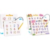 GAMENOTE Magnetic Number Tracing Board, 2 in 1 Double Sided Numbers 1-20 Writing Board + JoyCat Magnetic Animal Letter Tracing Board, Double-Sided ABC Magnets for Toddlers