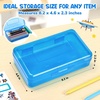 GAMENOTE Colored Plastic Storage Bins with Lids,Kids Large Hard Pencil Case with Snap-tight Lid,Storage Box for Classroom