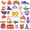 Gamenote Colorful Origami Kit for Kids 72 Projects 180 Double Sided Origami Paper 12 Sheets Practice Papers Instructional Origami Book Origami Gift for 4+ Girls Adult Beginners Training Craft, Unicorn(Animal)