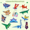 Gamenote Colorful Origami Kit for Kids 72 Projects 180 Double Sided Origami Paper 12 Sheets Practice Papers Instructional Origami Book Origami Gift for 4+ Girls Adult Beginners Training Craft, Unicorn(Dinosaur)