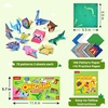 Gamenote Colorful Origami Kit for Kids 72 Projects 180 Double Sided Origami Paper 12 Sheets Practice Papers Instructional Origami Book Origami Gift for 4+ Girls Adult Beginners Training Craft, Unicorn(Dinosaur)