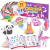 Gamenote Colorful Origami Kit for Kids 72 Projects 180 Double Sided Origami Paper 12 Sheets Practice Papers Instructional Origami Book Origami Gift for 4+ Girls Adult Beginners Training Craft, Unicorn(Unicorn)