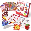Gamenote Colorful Origami Kit for Kids 72 Projects 180 Double Sided Origami Paper 12 Sheets Practice Papers Instructional Origami Book Origami Gift for 4+ Girls Adult Beginners Training Craft, Unicorn(Daily Life)
