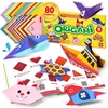 Gamenote Colorful Origami Kit for Kids 72 Projects 180 Double Sided Origami Paper 12 Sheets Practice Papers Instructional Origami Book Origami Gift for 4+ Girls Adult Beginners Training Craft, Unicorn(Animal)