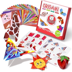 Gamenote Colorful Origami Kit for Kids 72 Projects 180 Double Sided Origami Paper 12 Sheets Practice Papers Instructional Origami Book Origami Gift for 4+ Girls Adult Beginners Training Craft, Unicorn(Daily Life)