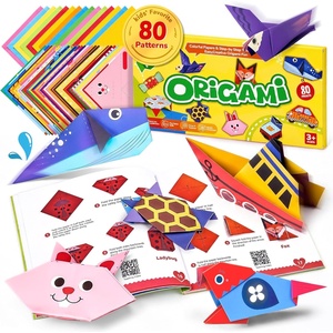 Gamenote Colorful Origami Kit for Kids 72 Projects 180 Double Sided Origami Paper 12 Sheets Practice Papers Instructional Origami Book Origami Gift for 4+ Girls Adult Beginners Training Craft, Unicorn(Animal)