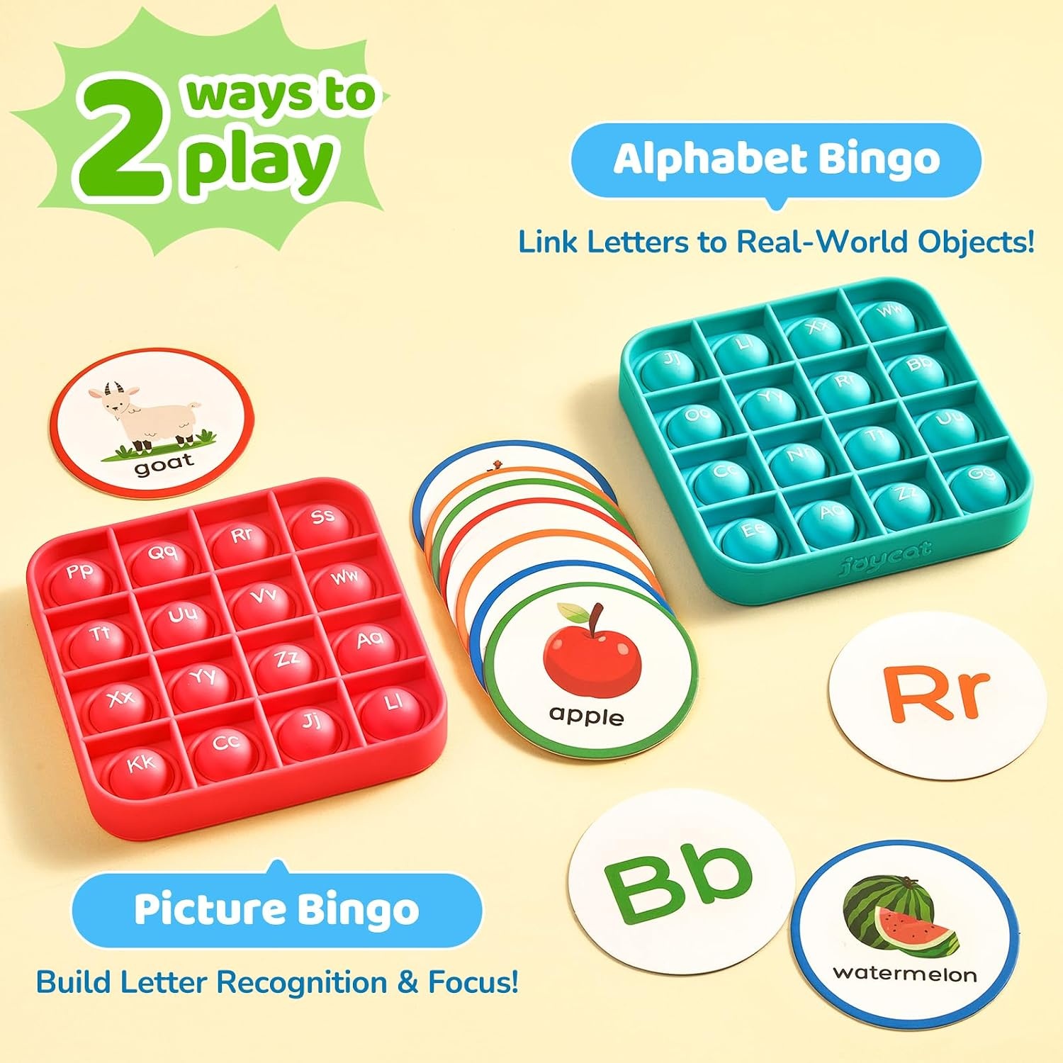 image:imageWord Building Desktop Pocket Chart Tent Flash Cards Kit Alphabet Bingo Game CVC Words Phonics Games Blending Board for Kindergarten Reading and Spelling