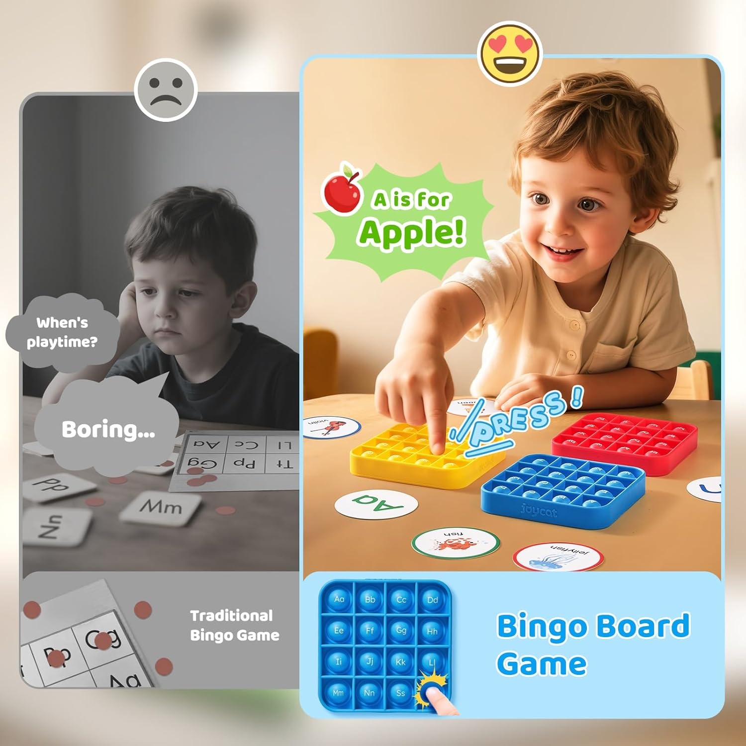 image:imageWord Building Desktop Pocket Chart Tent Flash Cards Kit Alphabet Bingo Game CVC Words Phonics Games Blending Board for Kindergarten Reading and Spelling