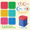 Word Building Desktop Pocket Chart Tent Flash Cards Kit+ Alphabet Bingo Game, CVC Words Phonics Games Blending Board for Kindergarten Reading and Spelling